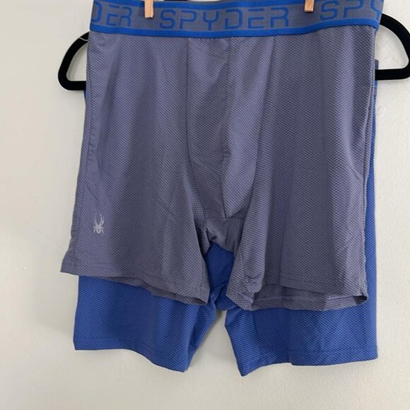 Spyder Men's Med. Boxer Briefs Blue Set of 2 Pair - Picture 9 of 9